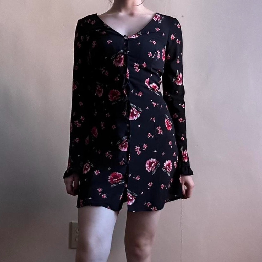 H&M floral mini dress size 2